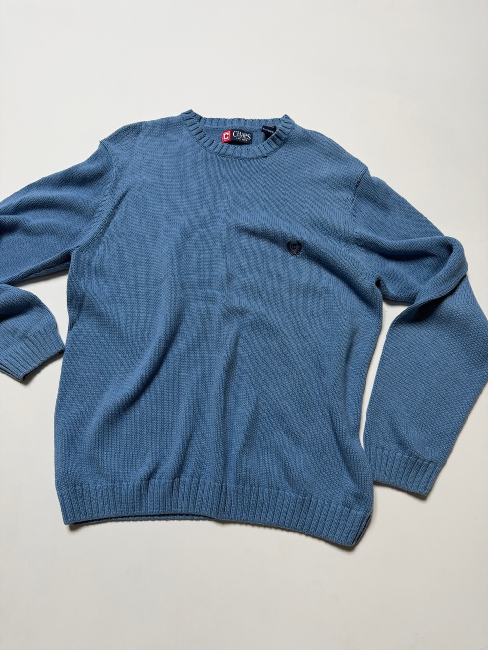 Chaps Men's Slate Blue Crewneck Sweater